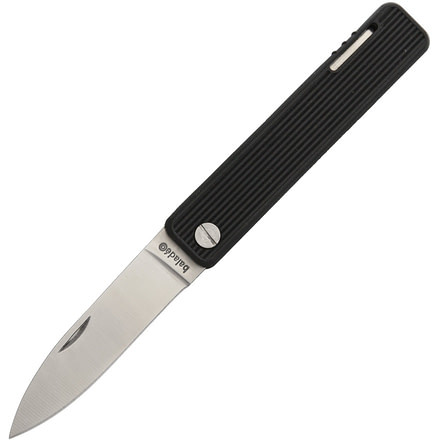 Baladeo Papagayo Black Folder Folding Knife,2.875in,420 Steel,Black TPE Plastic Handle BALECO350