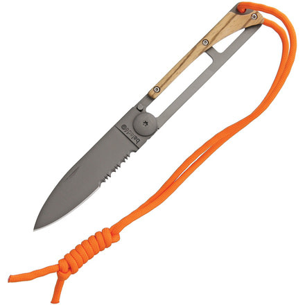 Baladeo Papagayo Skinny Folder Folding Knife,3.125in,420 Steel,Partially Serrated,Zebrano Wood Handle BALECO320