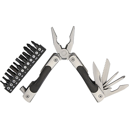 Baladeo Processus 21 Function Tool Multi-Tools, Folding Knife, 3.625in Closed, SS Blade, Stamina Wood Handle, 3.625in Closed, SS Components, Black Stamina Wood Handles, Black, TEM011