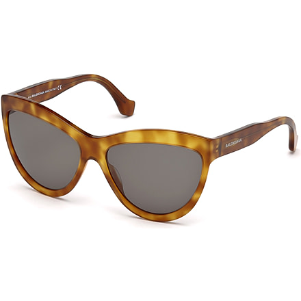 Balenciaga BA0090 Sunglasses - Blonde Havana Frame Color, Green Lens Color