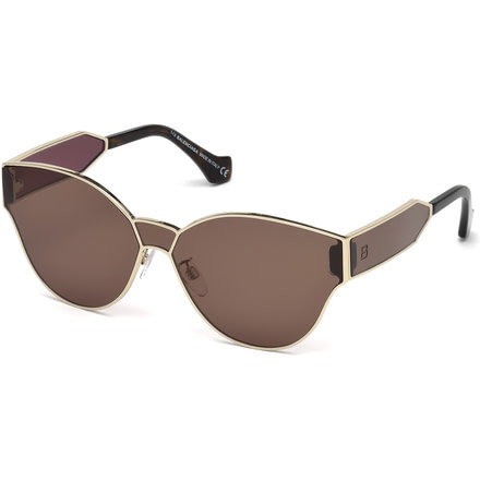 Balenciaga BA0096 Sunglasses - Gold Frame Color, Brown Lens Color