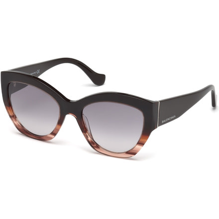 Balenciaga BA0103 Sunglasses - Dark Brown Frame Color, Gradient Smoke Lens Color