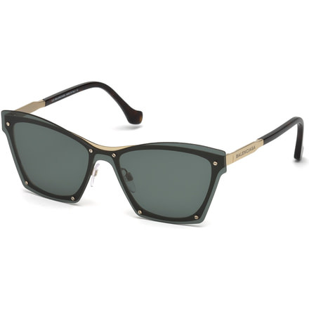Balenciaga BA0106 Sunglasses - Shiny Rose Gold Frame Color, Smoke Lens Color