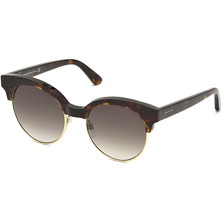Balenciaga BA0128 Sunglasses - Havana Frame Color, Gradient Smoke Lens Color