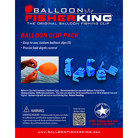 Balloon Fisher King Balloon Clip Pack 5ct, 412