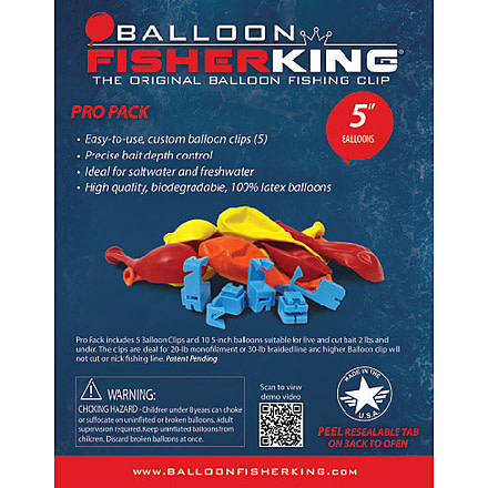 Balloon Fisher King Multi-Clip Pro Pack w/5inBalloons,Clips 10ct, 400