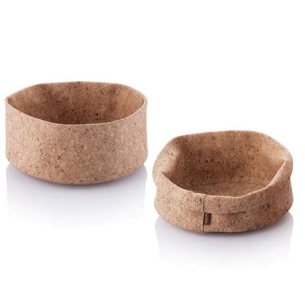 Bambu Adjust-A-Bowl' 8in Cork Fabric Bowl, Natural Brown, 8in dia., 134100