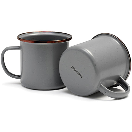 Barebones Enamel Cup Set - Set of 2, Slate Gray, CKW-356
