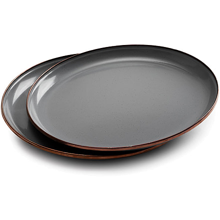 Barebones Enamel Deep Plate Set - Set of 2, Slate Gray, CKW-358