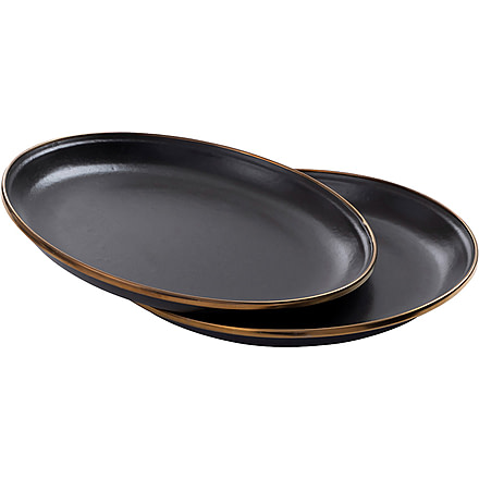 Barebones Enamel Salad Plate Set, Charcoal, CKW-342
