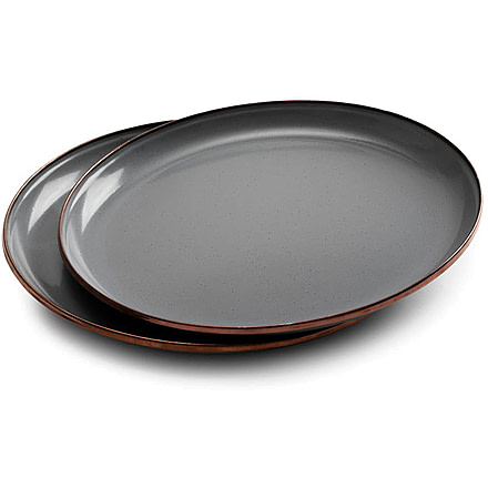 Barebones Enamel Salad Plate - Set of 2, Slate Gray, 8in, CKW-374