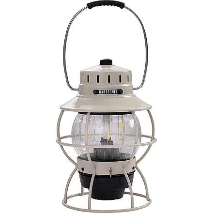 Barebones Railroad Lantern Vintage White