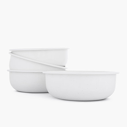 Barebones Rolled Enamelware Bowl Set, CKW-1050