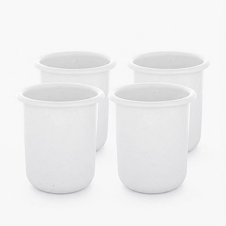 Barebones Rolled Enamelware Cup Set, CKW-1053