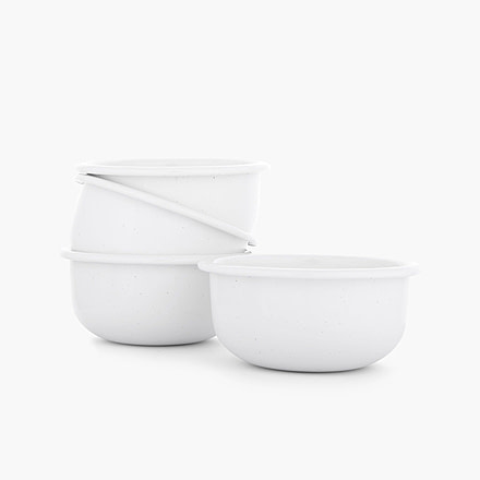 Barebones Rolled Enamelware Side Bowl Set, CKW-1051