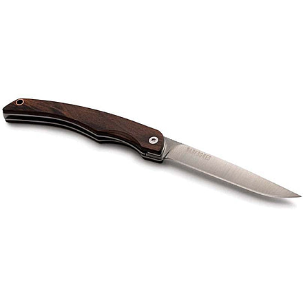 Barebones Solo Folding Knife, 4.5in Closed, 3.5in, 50CrMoV15, Satin Blade, Composite Hardwood Handle w/ Walnut, HMS-2110