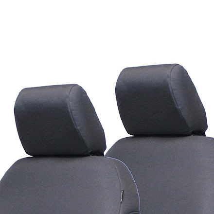 Bartact Jeep JK Bench Headrest Covers 2007-2010 Wrangler JK, 2 Door, Graphite, JKHR0710R2G