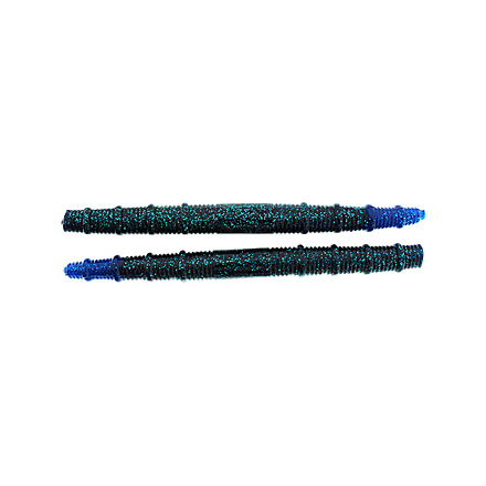 Bass Assassin Fat Job 5-1/4in 6ct Junebug/Blue Glitter Tail, FJ68226