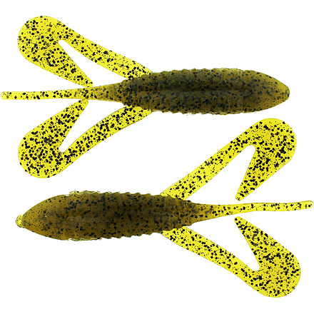Bass Assassin Lures Logger Toad Topwater, 4in, 5 per Pack, Green Pumpkin, 4, LT02458