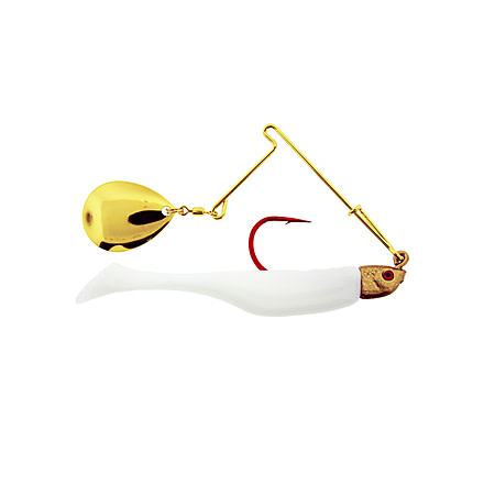Bass Assassin Red Daddy Jig Spinner Combo, 4in, 1/4 oz, White 2/Pack, RD88108