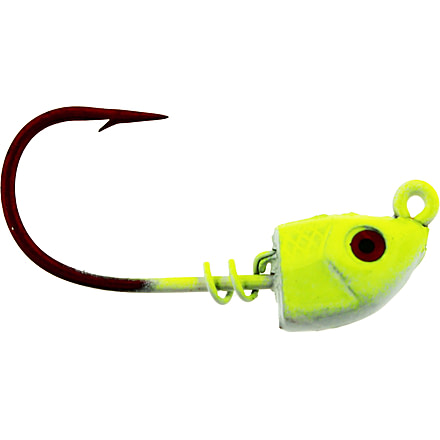 Bass Assassin Red Hook Spring Lock, 1/4 oz, Hook 4/0, 4 per Pack, Chartreuse Flash, 1/4 oz, RSLJ60005