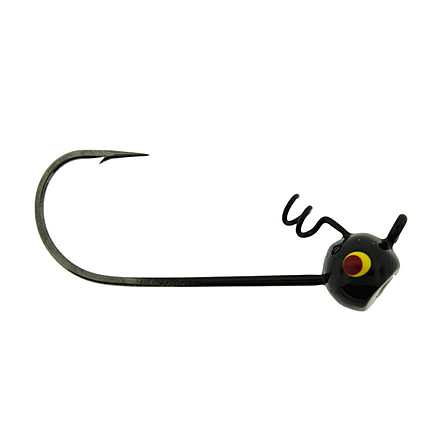 Bass Assassin Shaky Head Jigheads, 1/4 oz, Hook 4/0, 3 per Pack, Black, 1/4 oz, SHJA73614