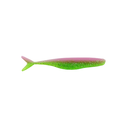 Bass Assassin Split Tail Shad Swimbait, 4", Electric Chicken 10/Pack, STS38376