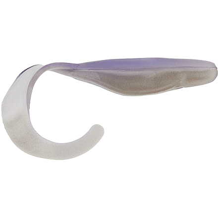 Bass Assassin Walleye Assassin Curly Shad, 4in, 10 per Pack, Albino Shad, 4, WC33330