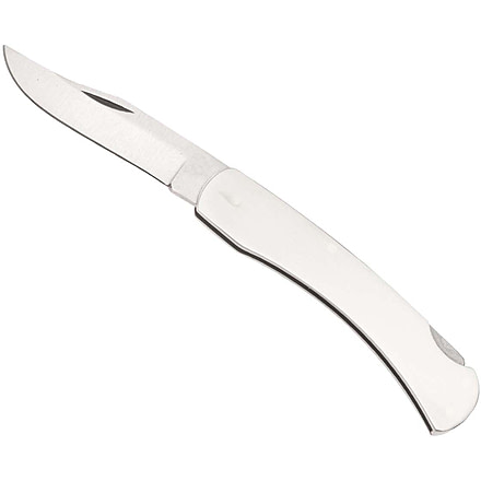 Bear and Son Knives Lockback Folding Knife, 2.75in, High Carbon Stainless Steel, Clip Point, Stainless Steel Handle, 105