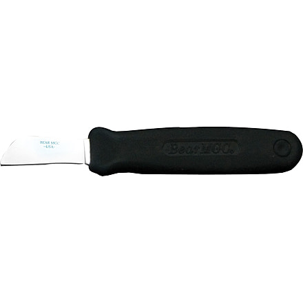 Bear &amp; Son Cushion Grip Fixed Blade Knife, hollow ground High Carbon SS blad, Black Kraton cushion grip Handle BC486