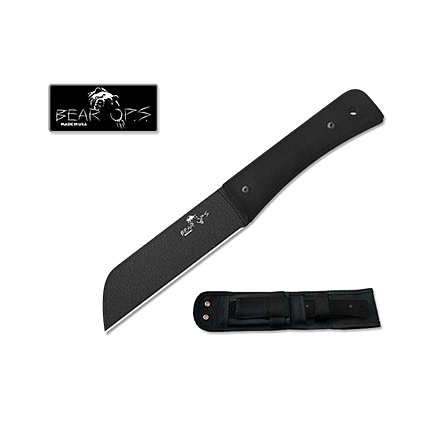 10 3/4 Bear Tac II Black G10 Handle with Black Epoxy Powder Coated Blade with Kydex Sheath