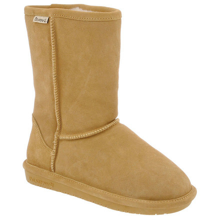 BearPaw Emma Short Winter Boot - Womens-Dark Honey-Medium-10 US