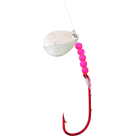 BearPaw Flicker Snelled Hook, Baitholder, 12in Mono, Red, Size 1, 6 per Pack, FNRBH-1