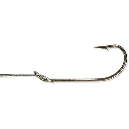 BearPaw O'Shaughnessy Nickel Nylawire Snelled Hook, Size 3/0, 5 per Pack, NWOS-3/0