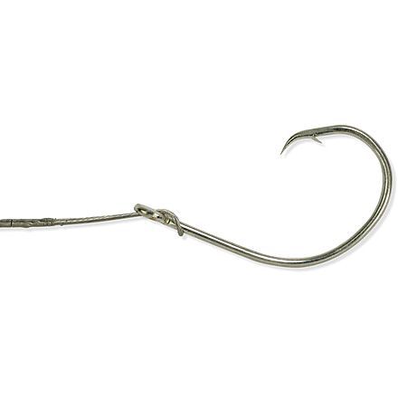 BearPaw Sea Guard Circle Hook Nylawire Snelled Hook, Size 2/0, 5 per Pack, NWCS-2/0