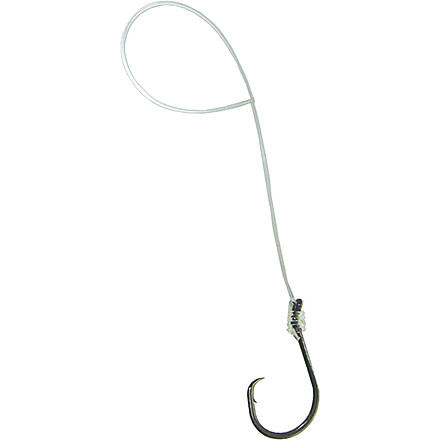 BearPaw Snelled Circle Hook, 12in Mono, Bronze, Size 1/0, 6 per Pack, CHSS-1/0