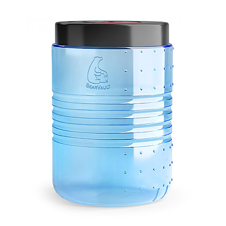 BearVault Journey Bear Resistant Food Canister, Transparent Blue, 3 Gal, BV500