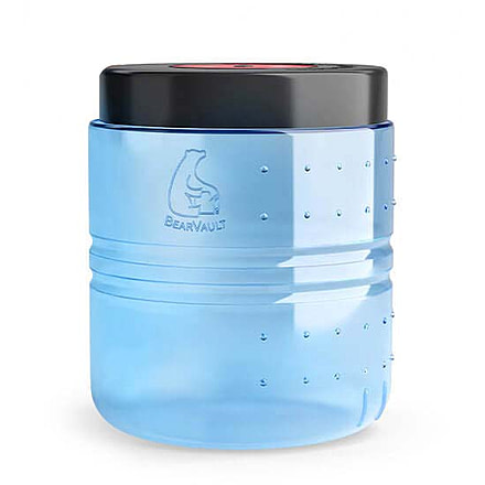 BearVault Trek Bear Resistant Food Canister, Transparent Blue, 2.5 Gal, BV475