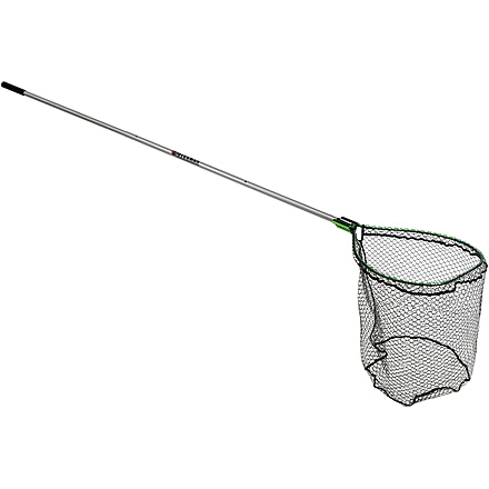 Beckman Landing Net, Coated 4ft-7ft Extendable Handle, Green/Silver, 22in X 26in2 Piece, BN2226C-43
