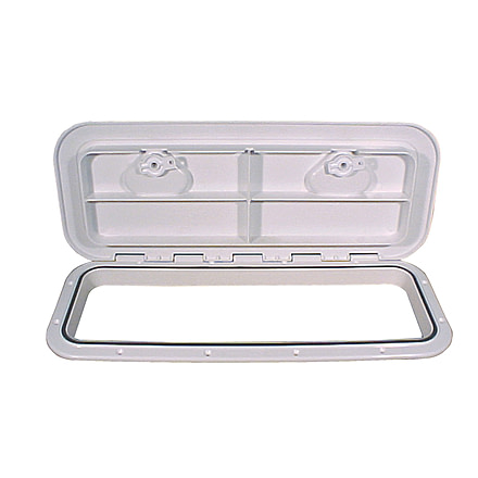 Beckson Marine 10x24&quot; Flush Hatch Horizontal or Vertical - White 46413