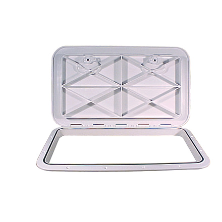Beckson Marine 14x24&quot; Flush Hatch Vertical or Horizontal - White 46415