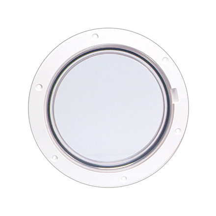 Beckson Marine 6" Clear Center Pry-Out Deck Plate - White 46450