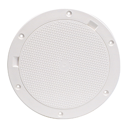 Beckson Marine 8" Non-Skid Pry-Out Deck Plate - White 46458