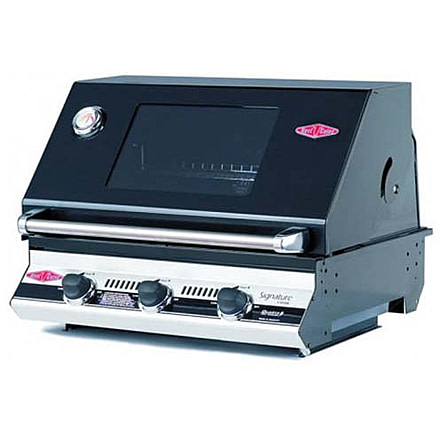 BeefEater Signature S3000E Built-In Barbecue, 3 Burner, Black, 19932