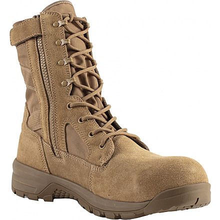 Belleville 8in Spear Point Hot Weather Lightweight Side-Zip Composite Safety Toe Boots - Mens, Coyote, 12 US/Wide, BV508ZCT 120W