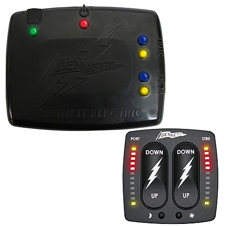 Bennett Trim Tabs Control Pad w/Retractor &amp; Indicator BOLT 54112