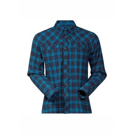 Bergans of Norway Granvin Shirt - Men's-Navy/Sea Blue Check-Large