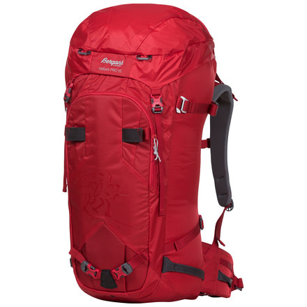 Bergans of Norway Helium PRO 55 L Backpack - Men's-Red/Solid Grey