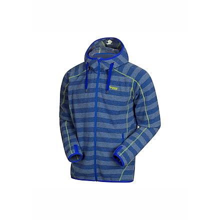 Bergans of Norway Humle jacket - Men's-Cobalt Striped/Neon Green-Small