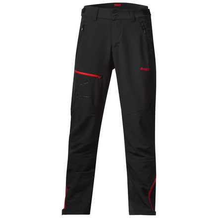 Bergans of Norway Osatind Pant - Mens-Black/Bright Red-Large-Regular Inseam